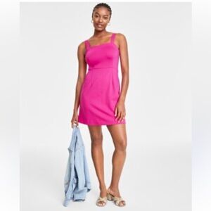 ON 34th NWT Solid Ponte Knit Pink Sleeveless Mini Tank Dress